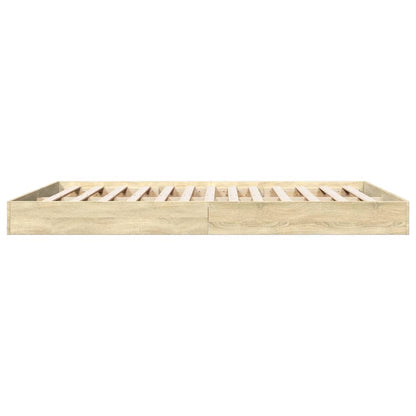 vidaXL Bed Frame without Mattress Sonoma Oak 160x200 cm Engineered Wood