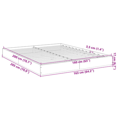 vidaXL Bed Frame without Mattress Sonoma Oak 160x200 cm Engineered Wood