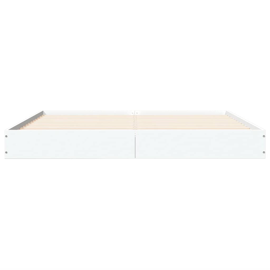vidaXL Bed Frame without Mattress White 150x200 cm Engineered Wood