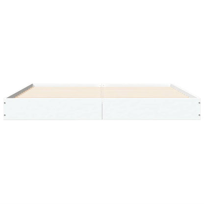 vidaXL Bed Frame without Mattress White 150x200 cm Engineered Wood