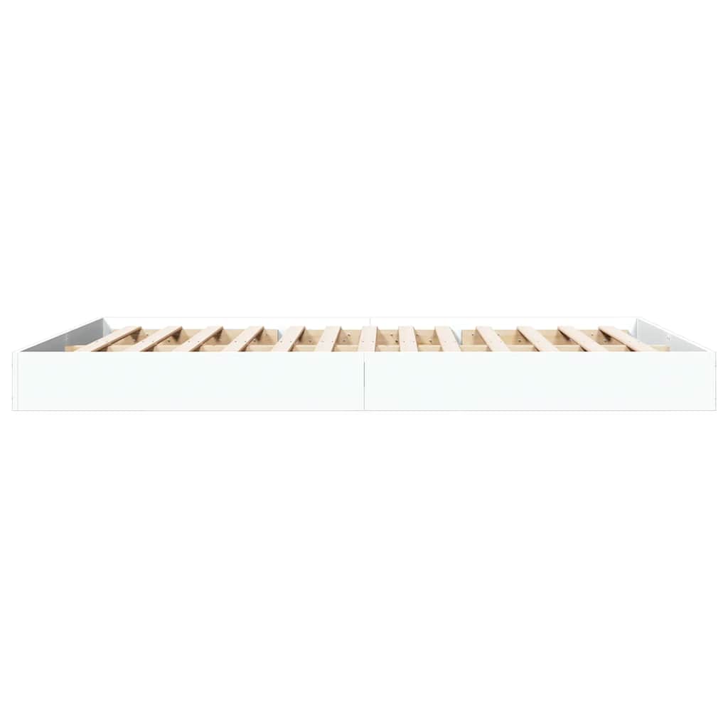vidaXL Bed Frame without Mattress White 150x200 cm Engineered Wood