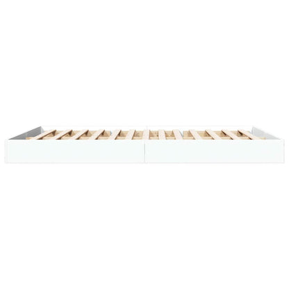 vidaXL Bed Frame without Mattress White 150x200 cm Engineered Wood
