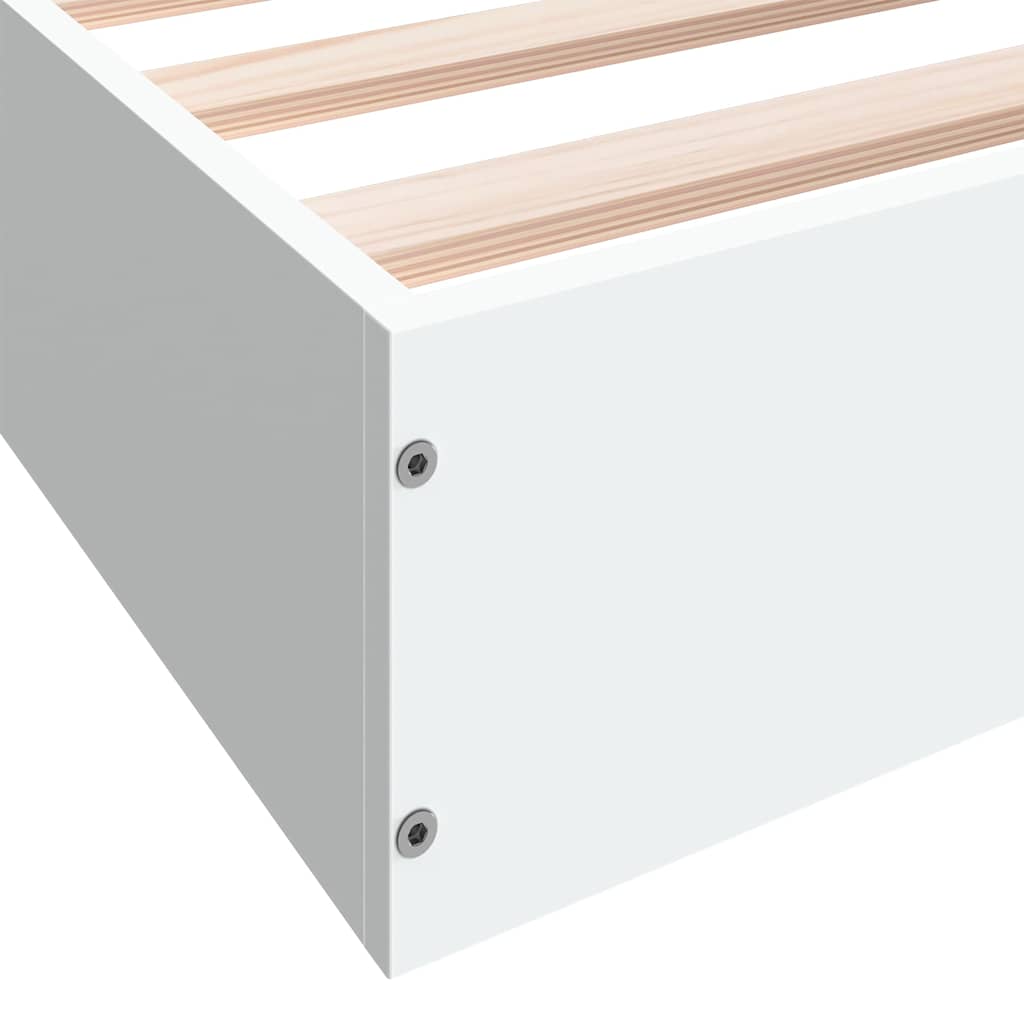 vidaXL Bed Frame without Mattress White 150x200 cm Engineered Wood