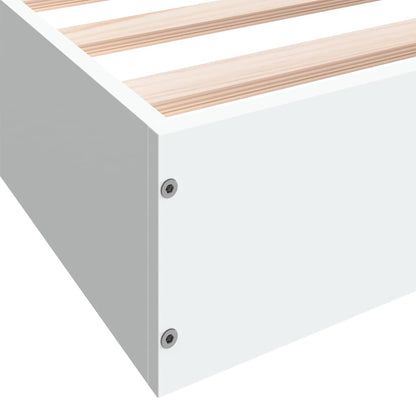 vidaXL Bed Frame without Mattress White 150x200 cm Engineered Wood