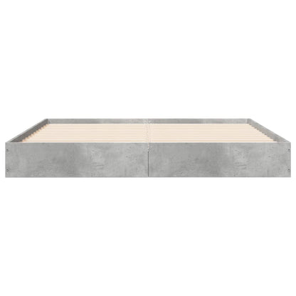 vidaXL Bed Frame without Mattress Concrete Grey 140x200 cm