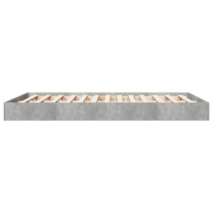 vidaXL Bed Frame without Mattress Concrete Grey 140x200 cm