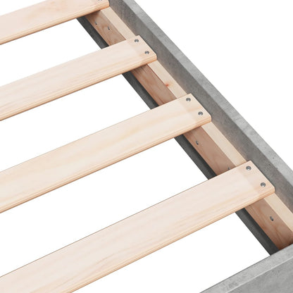 vidaXL Bed Frame without Mattress Concrete Grey 140x200 cm