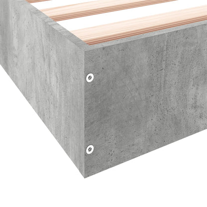 vidaXL Bed Frame without Mattress Concrete Grey 140x200 cm