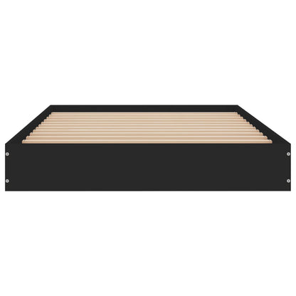 vidaXL Bed Frame without Mattress Black 100x200 cm Engineered Wood