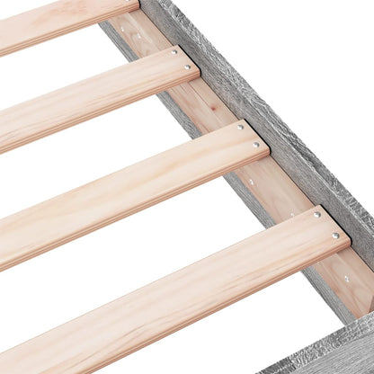 vidaXL Bed Frame without Mattress Grey Sonoma 100x200 cm Engineered Wood