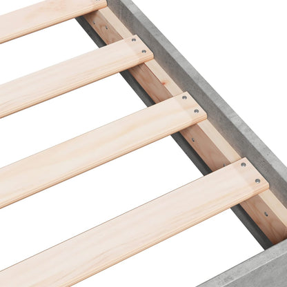 vidaXL Bed Frame without Mattress Concrete Grey 75x190 cm Small Single