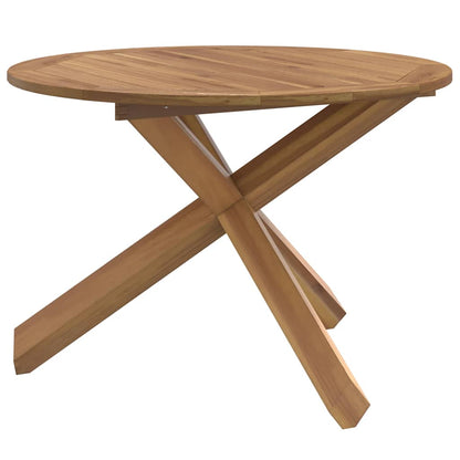 vidaXL Garden Table Ø109x74 cm Solid Wood Teak