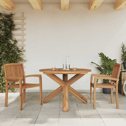 vidaXL Garden Table Ø109x74 cm Solid Wood Teak