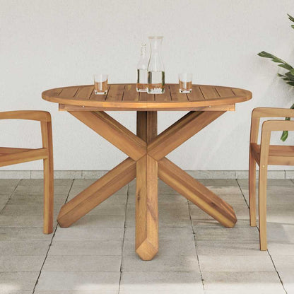 vidaXL Garden Table Ø109x74 cm Solid Wood Teak
