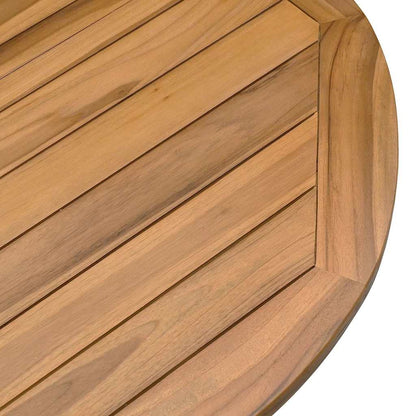 vidaXL Garden Table Ø109x74 cm Solid Wood Teak