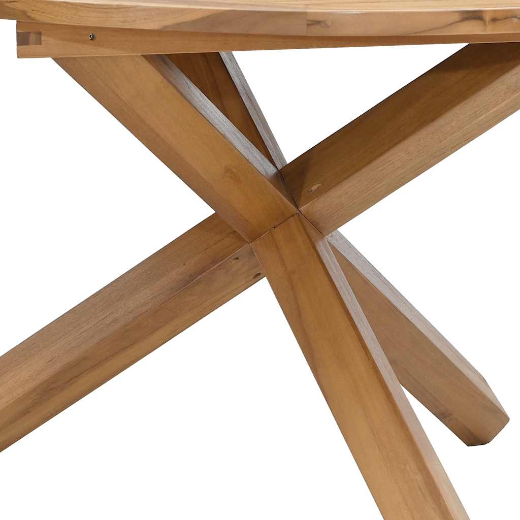 vidaXL Garden Table Ø109x74 cm Solid Wood Teak