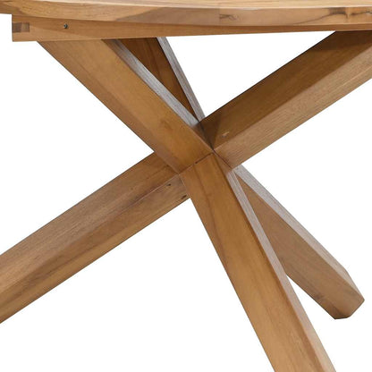 vidaXL Garden Table Ø109x74 cm Solid Wood Teak