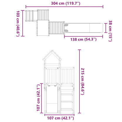 vidaXL Outdoor Playset Solid Wood Douglas