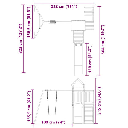 vidaXL Outdoor Playset Solid Wood Pine