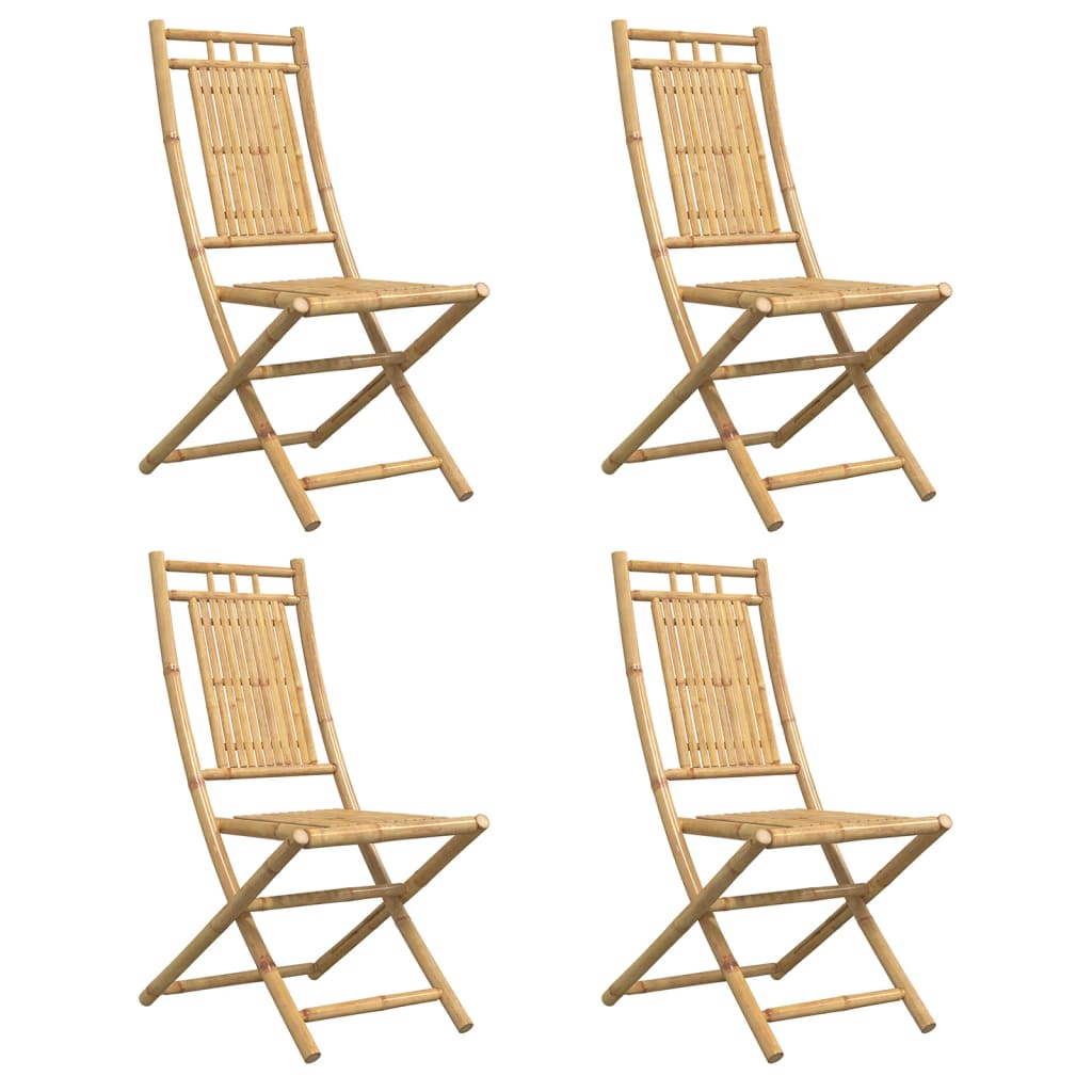 vidaXL Folding Garden Chairs 4 pcs 46x66x99 cm Bamboo
