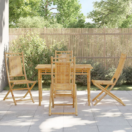 vidaXL Folding Chairs 4 pcs 46x66x99 cm Bamboo