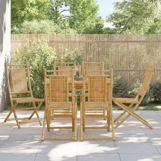 vidaXL Folding Chairs 6 pcs 46x66x99 cm Bamboo