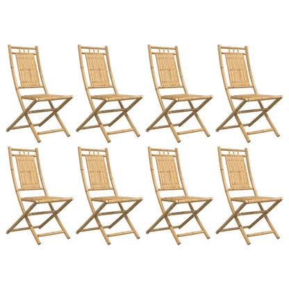 vidaXL Folding Garden Chairs 8 pcs 46x66x99 cm Bamboo