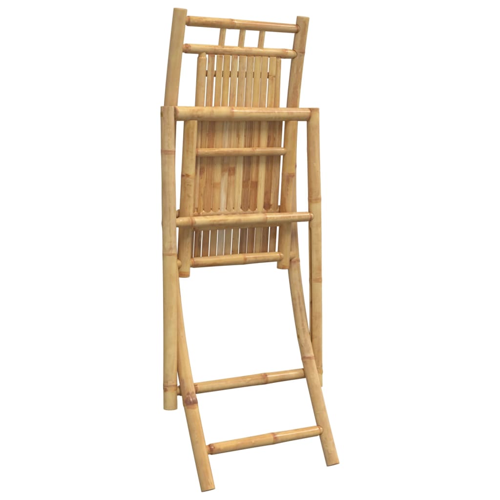 vidaXL Folding Garden Chairs 8 pcs 46x66x99 cm Bamboo