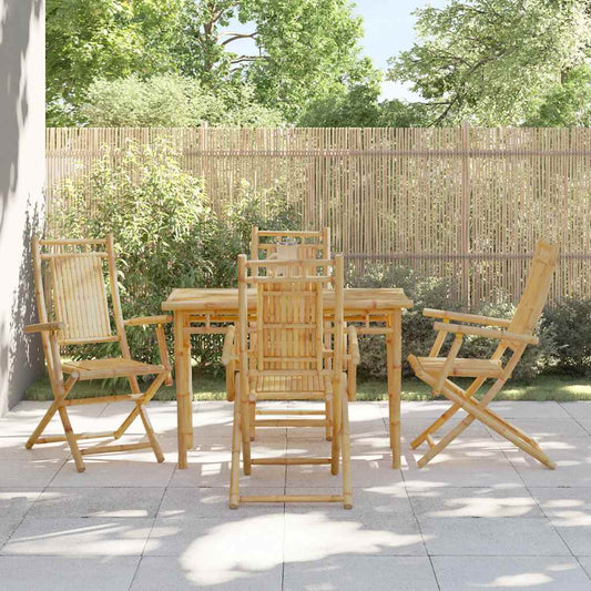 vidaXL Folding Chairs 4 pcs 53x66x99 cm Bamboo