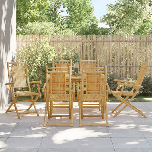 vidaXL Folding Chairs 6 pcs 53x66x99 cm Bamboo