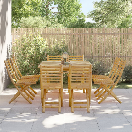 vidaXL Folding Chairs 8 pcs 43x54x88 cm Bamboo