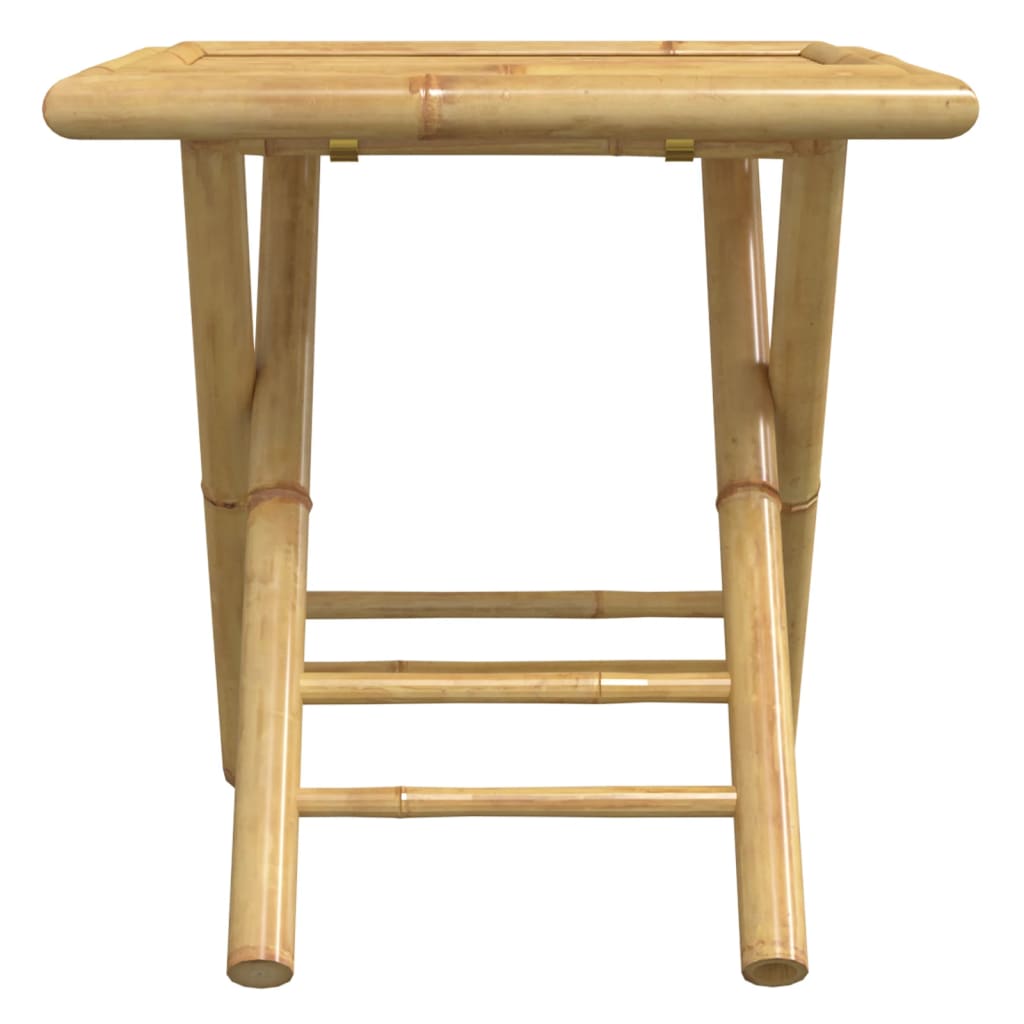 vidaXL Bistro Set | Natural Bamboo | Bamboo | 3 Piece Set | Foldable