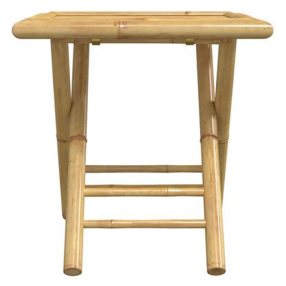vidaXL Bistro Set | Natural Bamboo | Bamboo | 3 Piece Set | Foldable