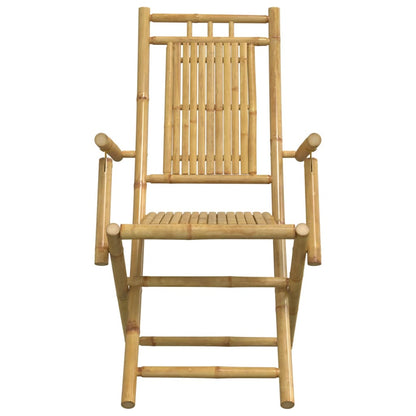 vidaXL Bistro Set | Natural Bamboo | Bamboo | 3 Piece Set | Foldable