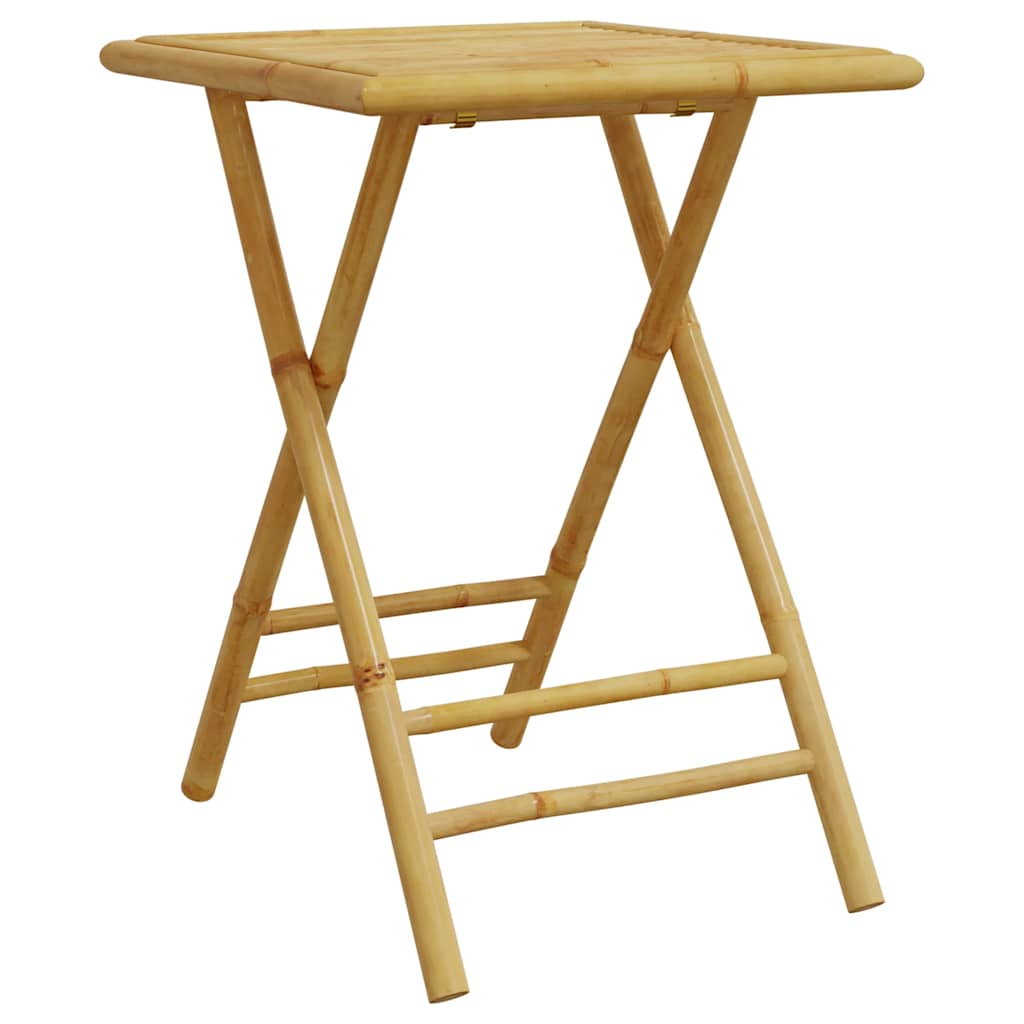 vidaXL Bistro Set | Natural Bamboo | Bamboo | Compact | Foldable | Bistro Set