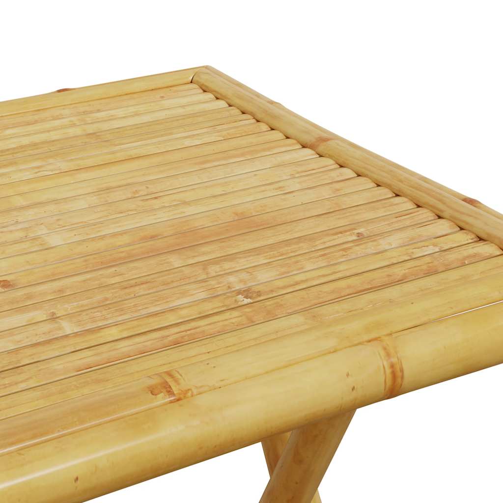 vidaXL Bistro Set | Natural Bamboo | Bamboo | Compact | Foldable | Bistro Set