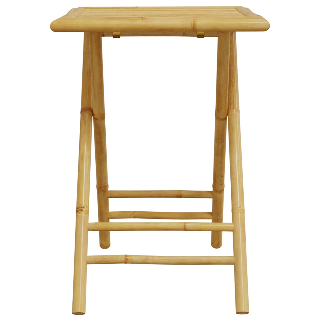 vidaXL Bistro Set | Natural Bamboo | Bamboo | Medium | Foldable | Bistro Set