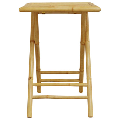 vidaXL Bistro Set | Natural Bamboo | Bamboo | Medium | Foldable | Bistro Set