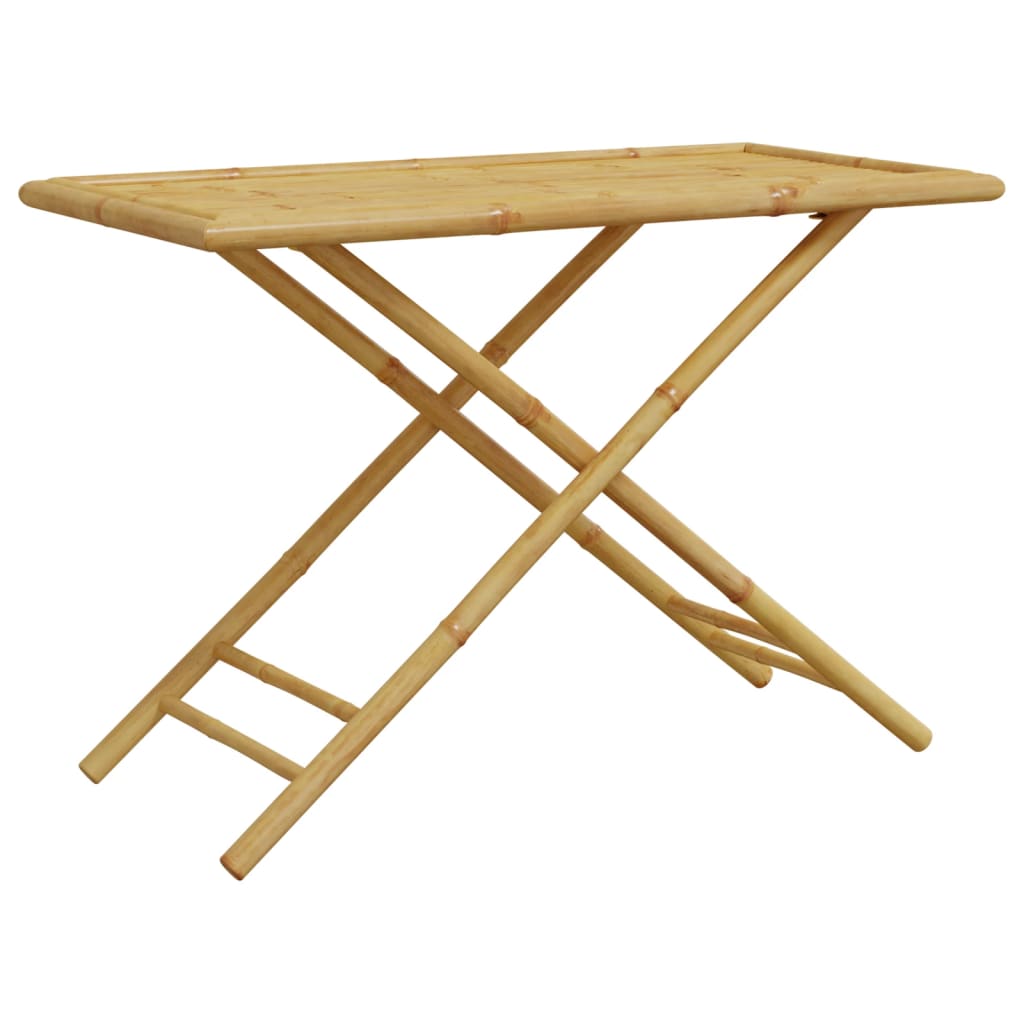 vidaXL Garden Dining Set | Natural Bamboo | Bamboo | Medium | Foldable