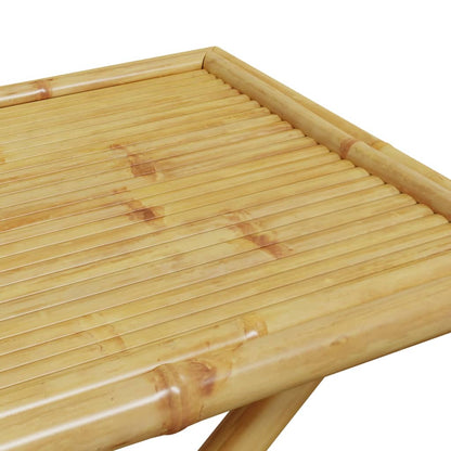 vidaXL Garden Dining Set | Natural Bamboo | Bamboo | Medium | Foldable