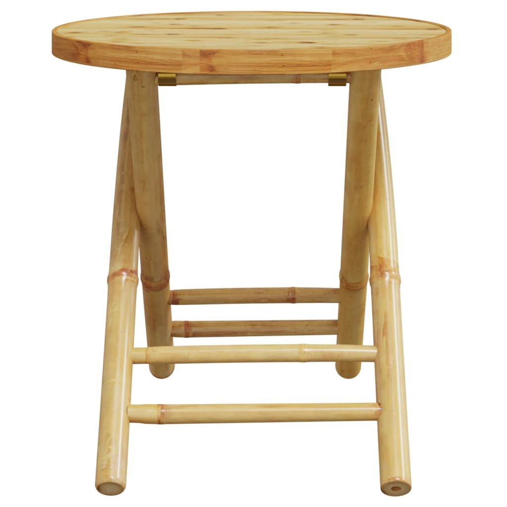 vidaXL Bistro Set | Natural Bamboo | Bamboo | 3 piece set |  Foldable