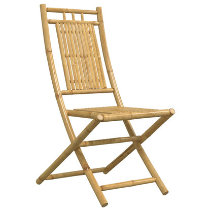 vidaXL Bistro Set | Natural Bamboo | Bamboo | 3 piece set |  Foldable