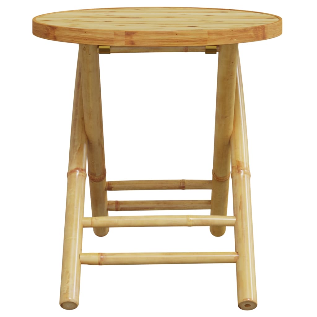 vidaXL Bistro Set | Natural Bamboo | Bamboo | Compact | Foldable | Bistro Set