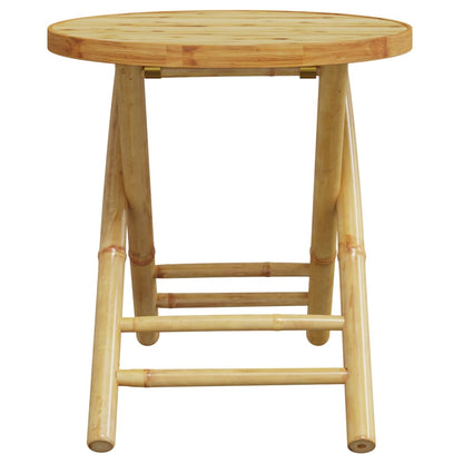 vidaXL Bistro Set | Natural Bamboo | Bamboo | Compact | Foldable | Bistro Set