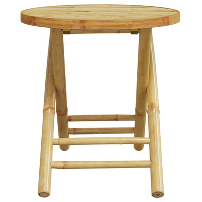 vidaXL Bistro Set | Natural Bamboo | Bamboo | Compact | Foldable | Bistro Set