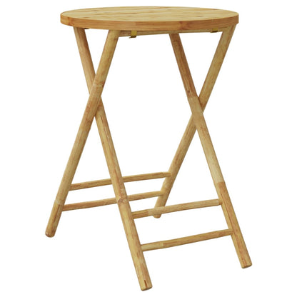 vidaXL Bistro Set | Natural Bamboo | Bamboo | Medium | Foldable | Bistro Set