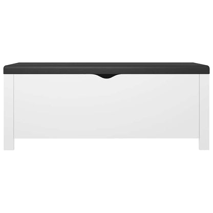vidaXL Storage Box with Cushion White 105x40x45 cm