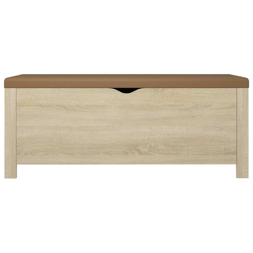 vidaXL Storage Box with Cushion Sonoma Oak 105x40x45 cm