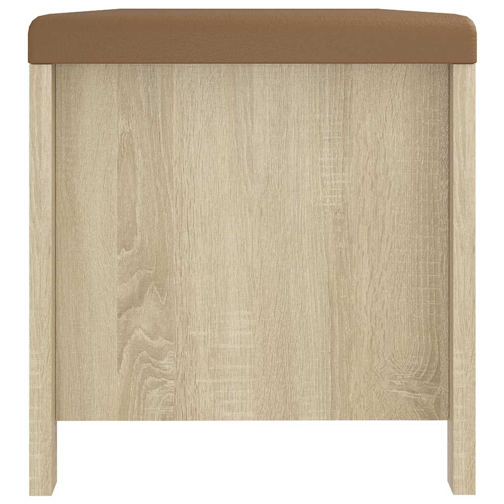 vidaXL Storage Box with Cushion Sonoma Oak 105x40x45 cm
