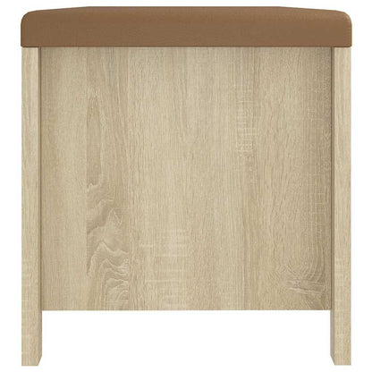 vidaXL Storage Box with Cushion Sonoma Oak 105x40x45 cm